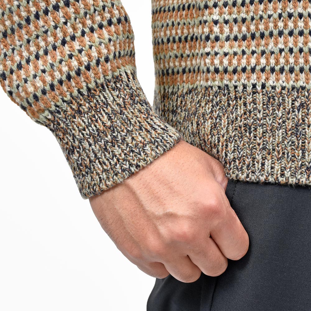 ZANONE(ザノーネ) 5ゲージウールジャガードモックネックニット SLIM FIT/472-45412(M)