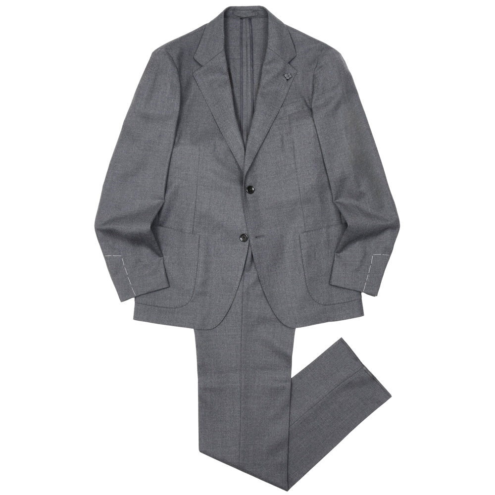 LARDINI(ラルディーニ) ROMAローマ ストレッチウールライトフランネル2B1プリーツスーツ 5216-86301Q5402