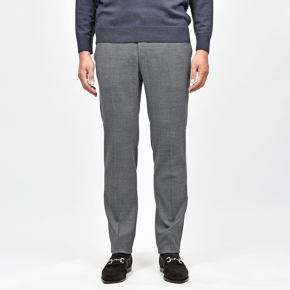 PT TORINO(ピーティー トリノ) ウォッシャブルウール ストレッチ ハウンドトゥース ノープリーツパンツ SUPERSLIM FIT/PO65