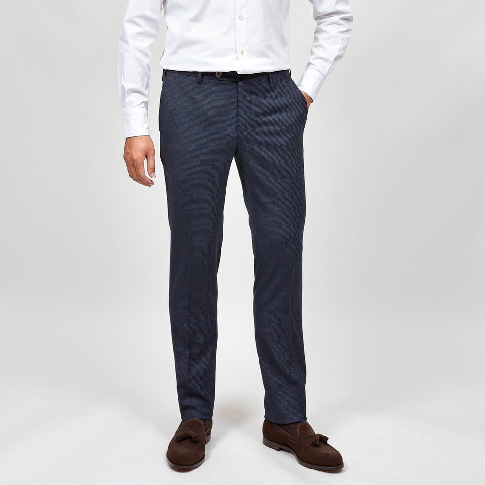 PT TORINO(ピーティー トリノ) ウォッシャブルウール ストレッチ ハウンドトゥース ノープリーツパンツ SUPERSLIM FIT/PO65