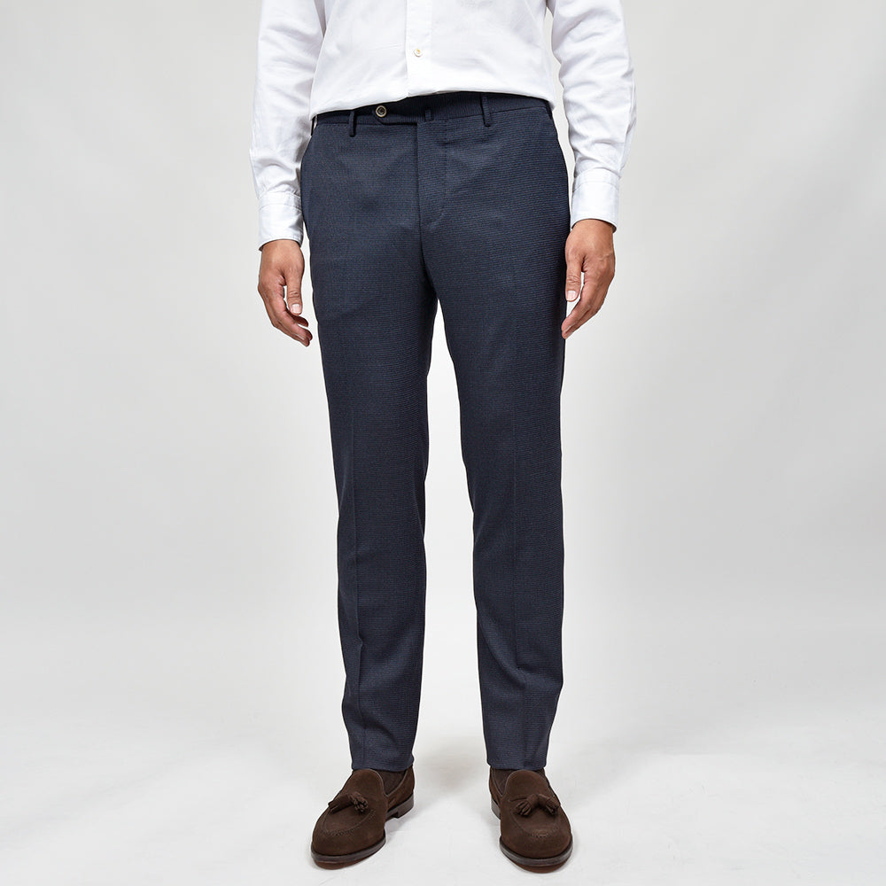 PT TORINO(ピーティー トリノ) ウォッシャブルウール ストレッチ ハウンドトゥース ノープリーツパンツ SUPERSLIM FIT/PO65