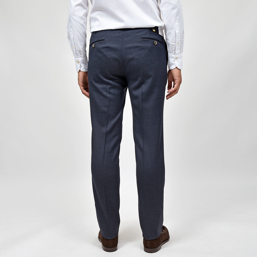 PT TORINO(ピーティー トリノ) ウォッシャブルウール ストレッチ ハウンドトゥース ノープリーツパンツ SUPERSLIM FIT/PO65