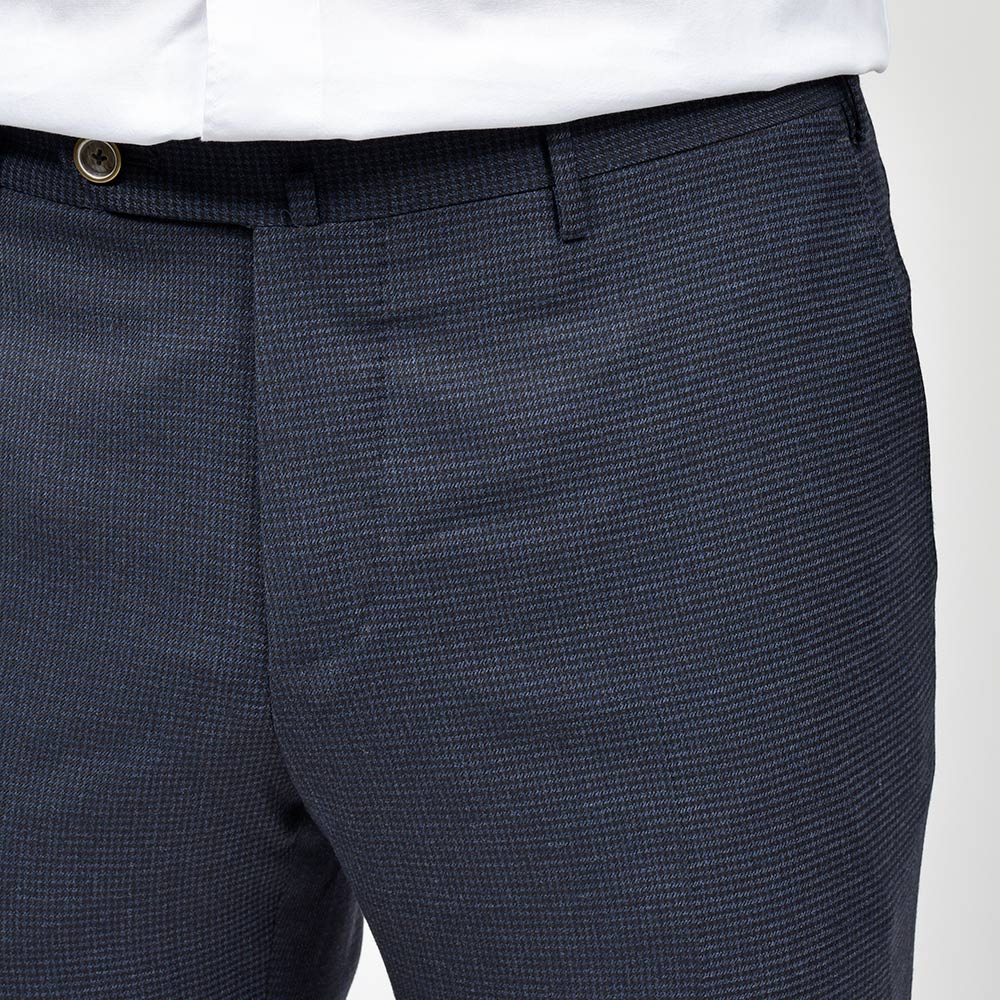 PT TORINO(ピーティー トリノ) ウォッシャブルウール ストレッチ ハウンドトゥース ノープリーツパンツ SUPERSLIM FIT/PO65