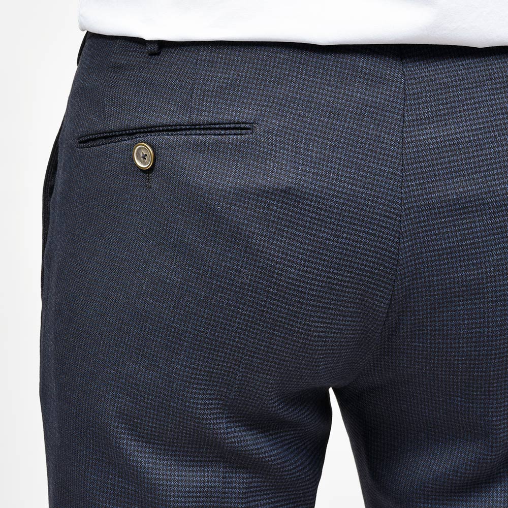PT TORINO(ピーティー トリノ) ウォッシャブルウール ストレッチ ハウンドトゥース ノープリーツパンツ SUPERSLIM FIT/PO65