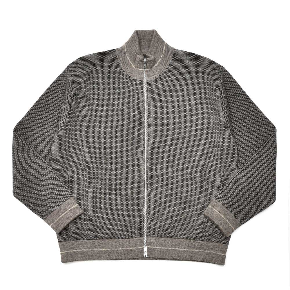 Maison Margiela(メゾン マルジェラ) ウールナイロンジャガードジップカーディガン S67HP0033M13183