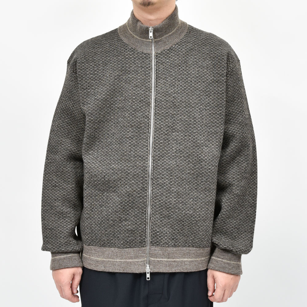 Maison Margiela(メゾン マルジェラ) ウールナイロンジャガードジップカーディガン S67HP0033M13183