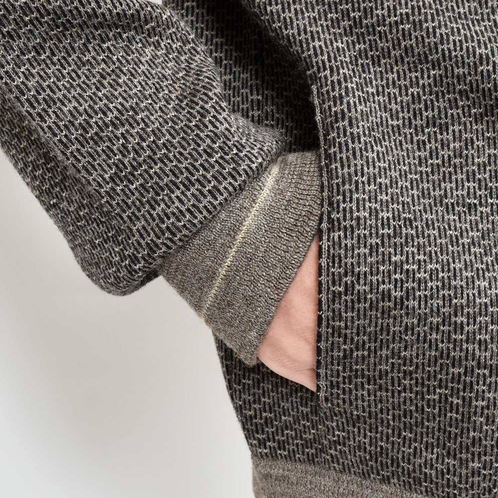 Maison Margiela(メゾン マルジェラ) ウールナイロンジャガードジップカーディガン S67HP0033M13183