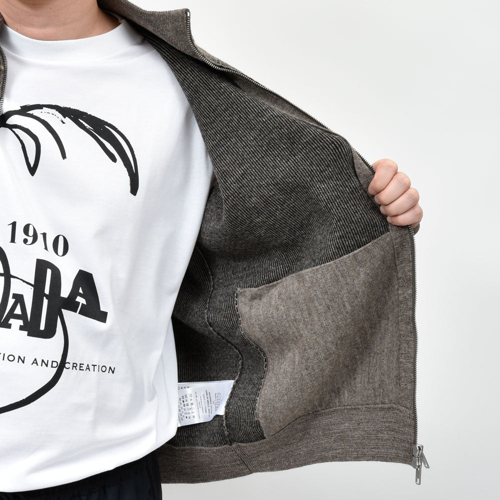 Maison Margiela(メゾン マルジェラ) ウールナイロンジャガードジップカーディガン S67HP0033M13183
