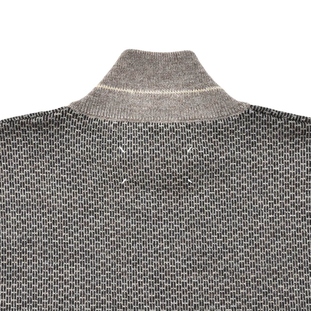 Maison Margiela(メゾン マルジェラ) ウールナイロンジャガードジップカーディガン S67HP0033M13183