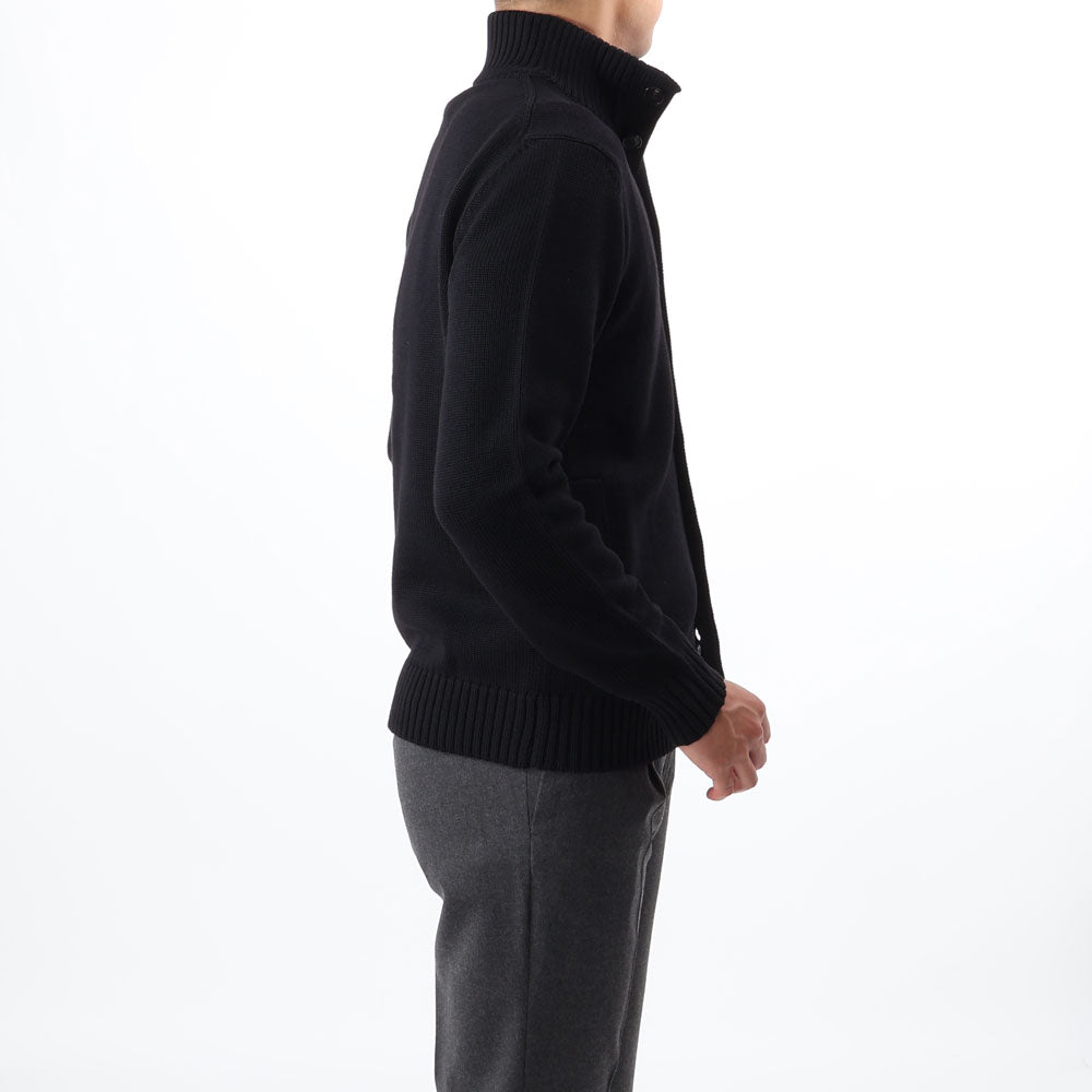 ザノーネ / ニット ブルゾン/CHIOTO(WOOL MERINOS)/810130 ZR229/Z0015/ブラック