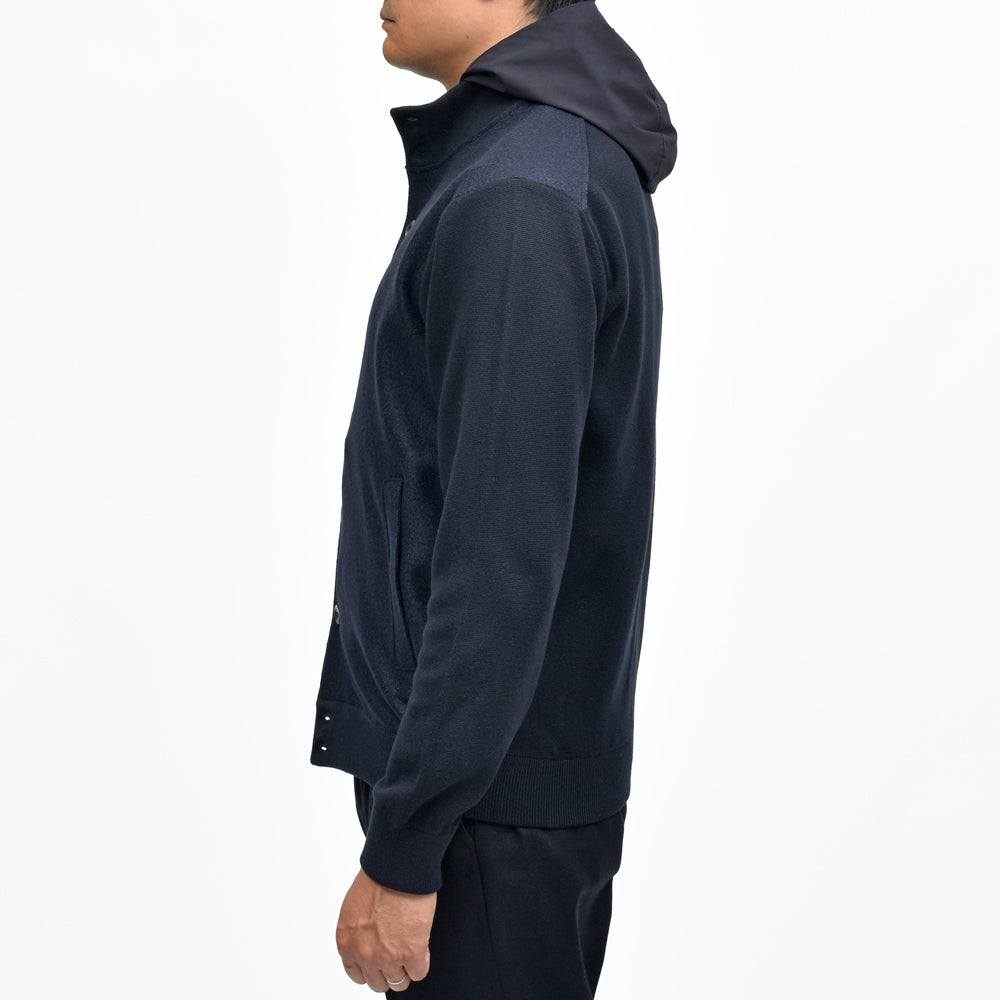 HERNO(ヘルノ) RESORTリゾート フェルテッドウール×コットンカシミアニットドライバーズブルゾン MC00041UR-72108