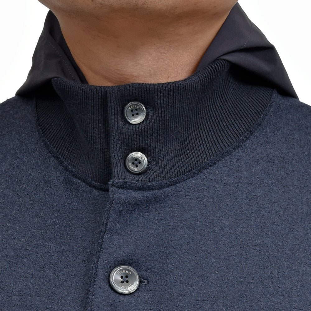 HERNO(ヘルノ) RESORTリゾート フェルテッドウール×コットンカシミアニットドライバーズブルゾン MC00041UR-72108
