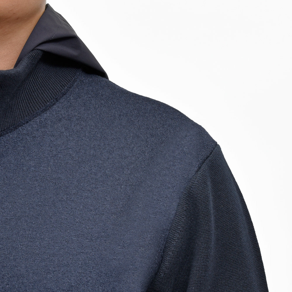 HERNO(ヘルノ) RESORTリゾート フェルテッドウール×コットンカシミアニットドライバーズブルゾン MC00041UR-72108