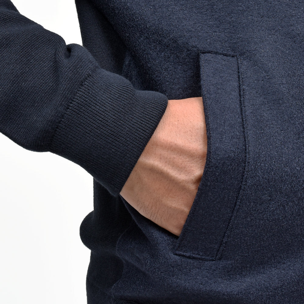 HERNO(ヘルノ) RESORTリゾート フェルテッドウール×コットンカシミアニットドライバーズブルゾン MC00041UR-72108