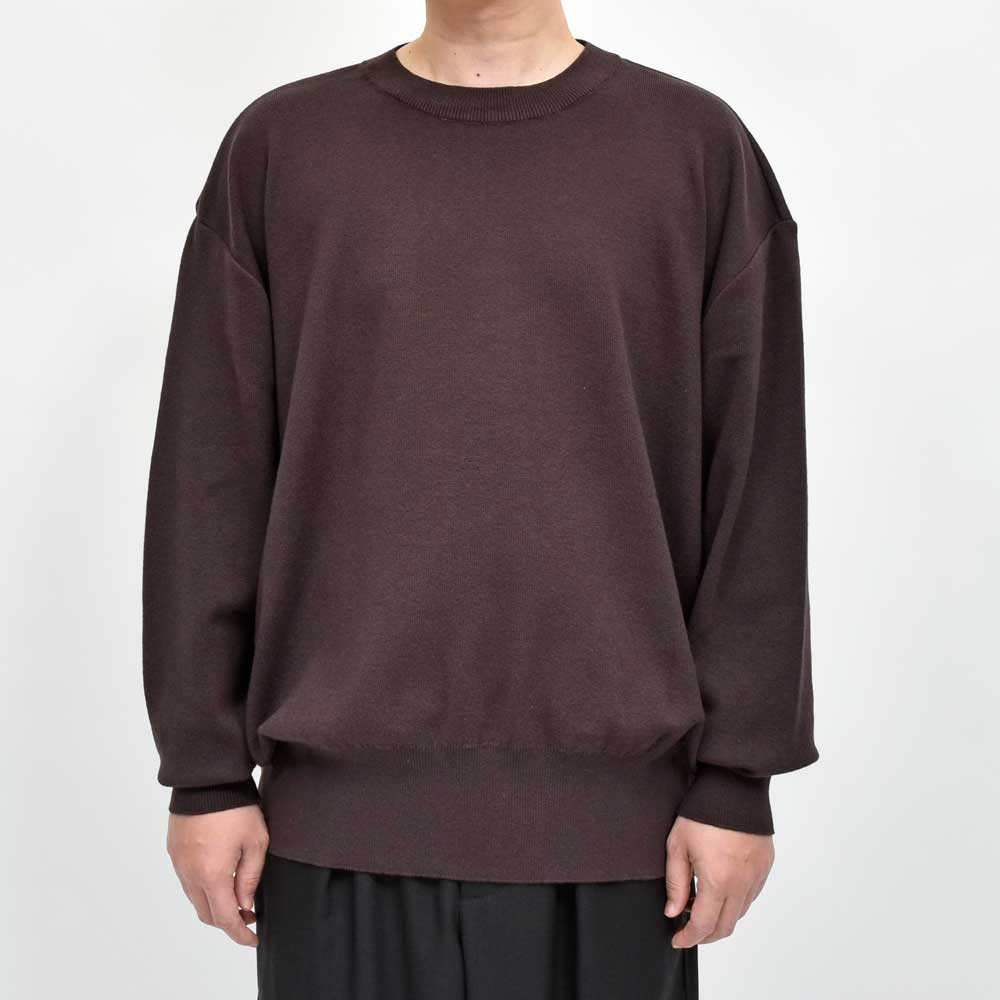 RENCONTRANT(レンコントラント) コットンカシミアクルーネックニット 10055