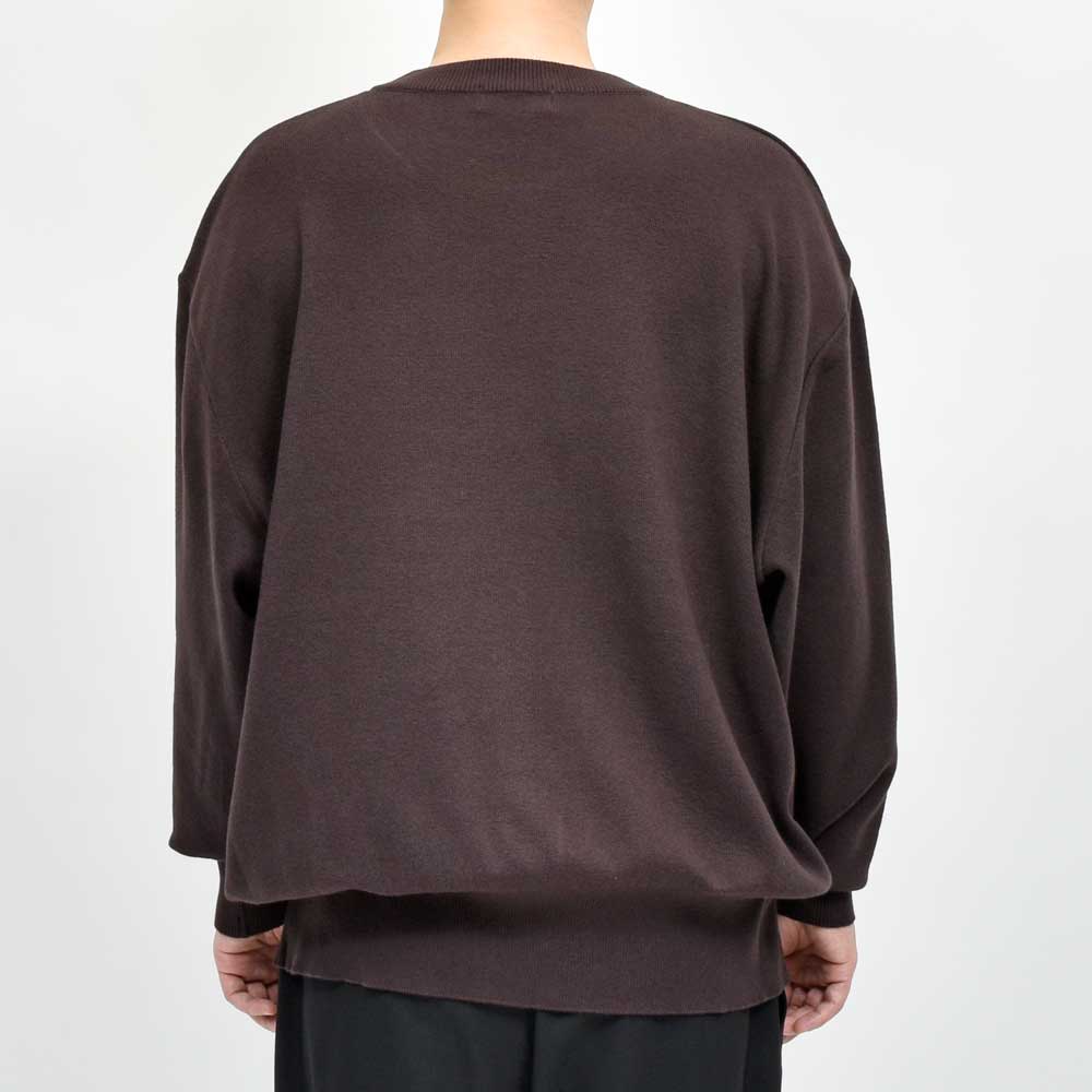 RENCONTRANT(レンコントラント) コットンカシミアクルーネックニット 10055