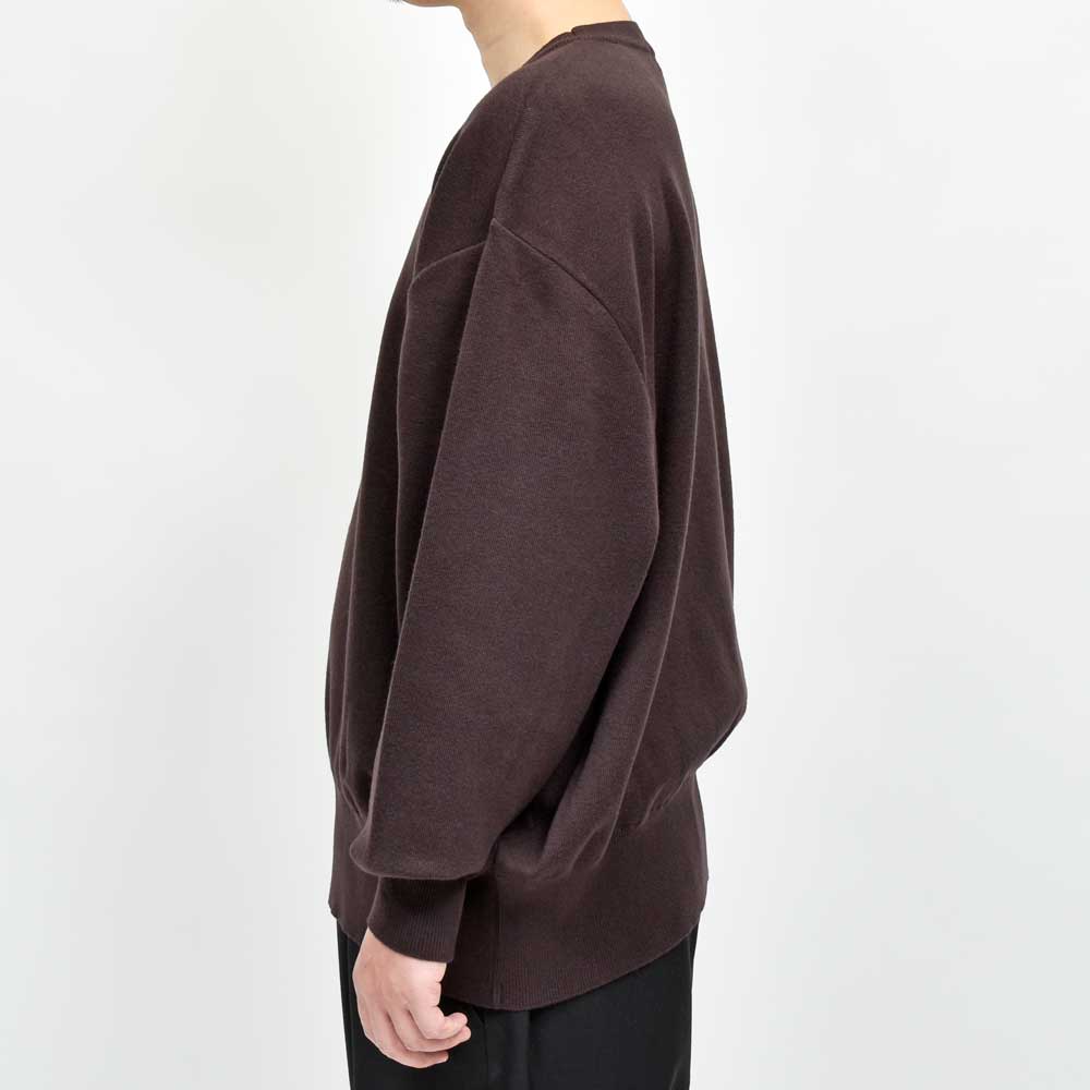RENCONTRANT(レンコントラント) コットンカシミアクルーネックニット 10055