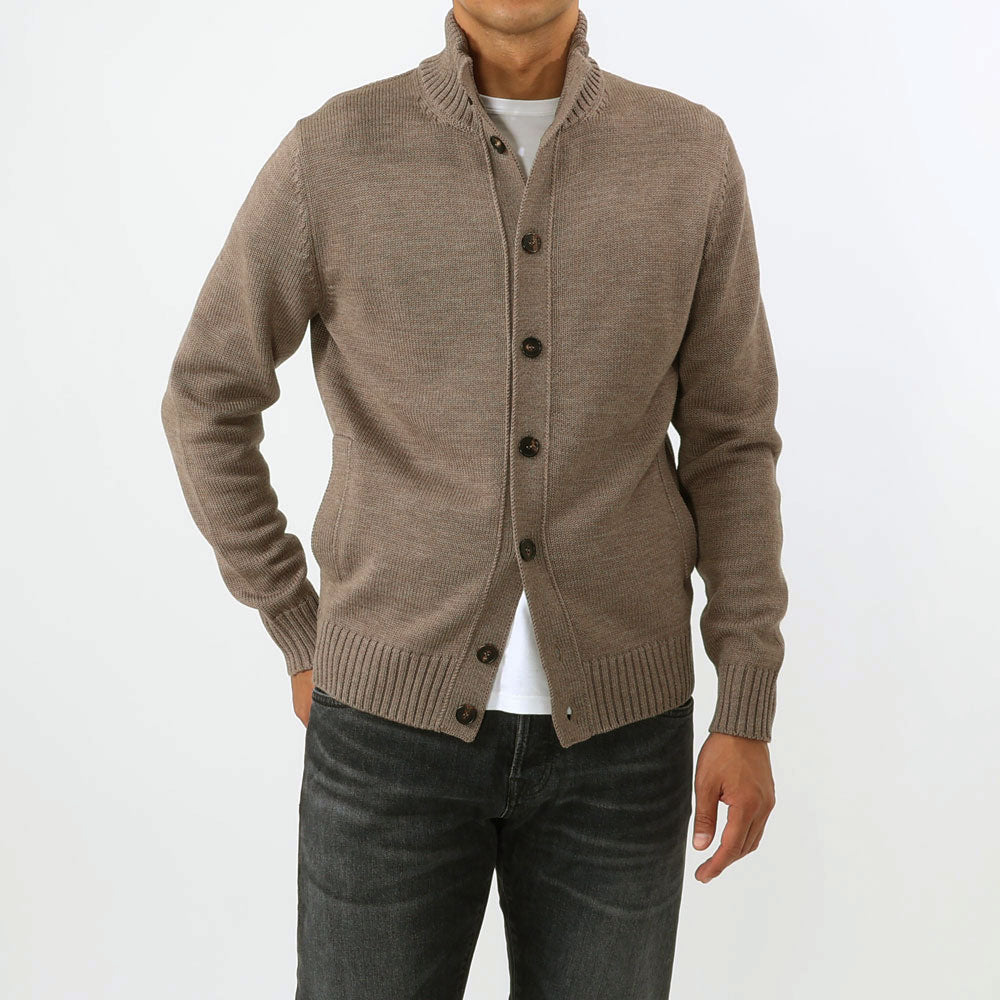 ザノーネ / ニット ブルゾン/CHIOTO(WOOL MERINOS)/810130 ZR229/Z2873/グレージュ