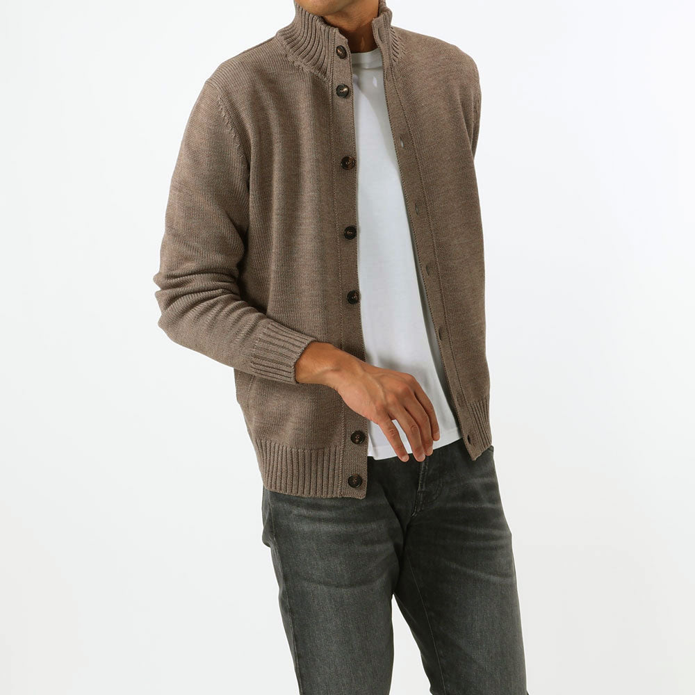 ザノーネ / ニット ブルゾン/CHIOTO(WOOL MERINOS)/810130 ZR229/Z2873/グレージュ