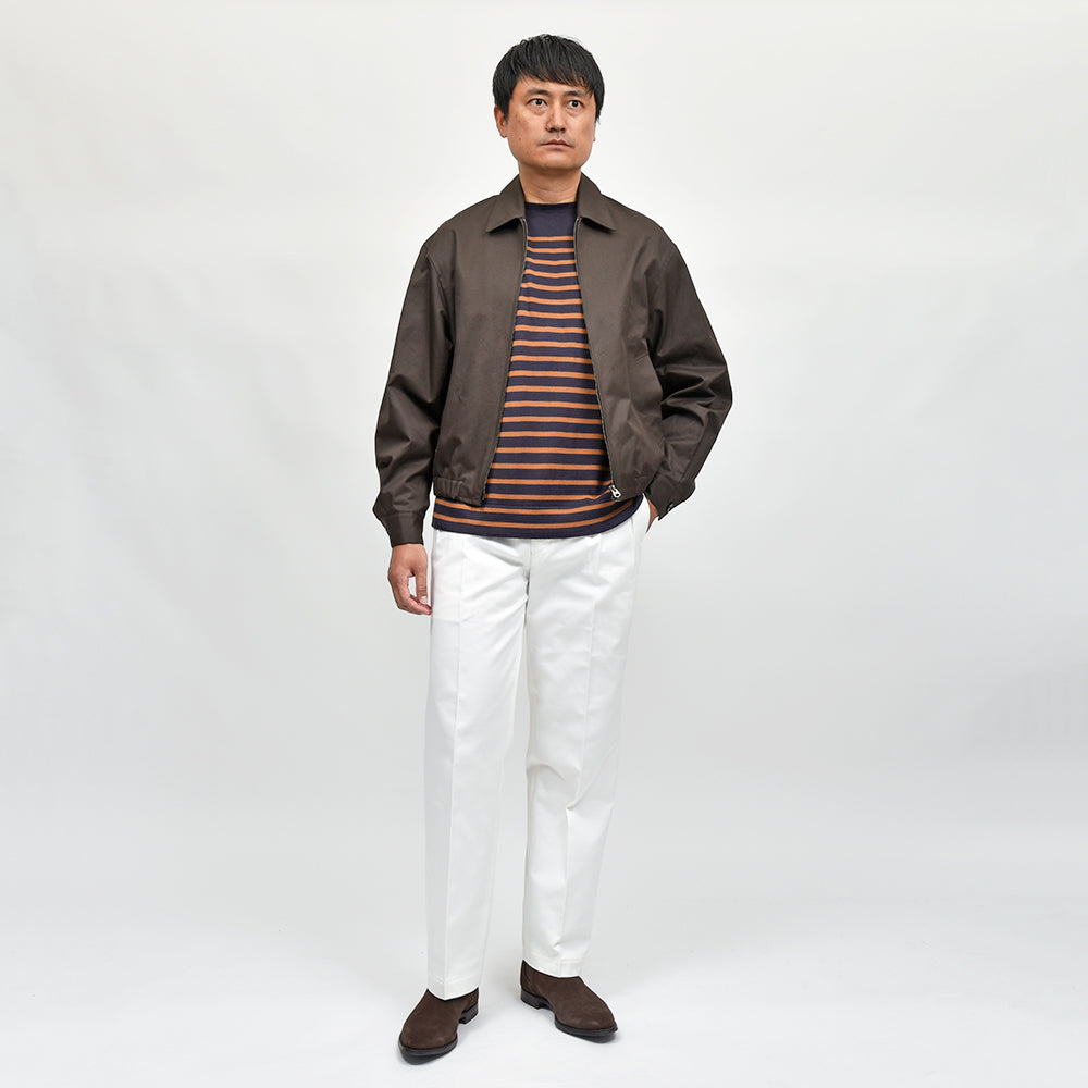 SCYE BASICS(サイベーシックス) フィンクスコットン ギャバジン ジップアップブルゾン