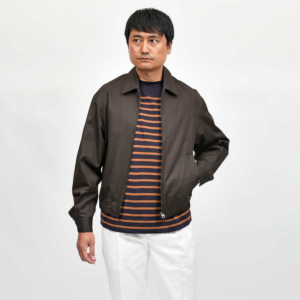 SCYE BASICS(サイベーシックス) フィンクスコットン ギャバジン ジップアップブルゾン