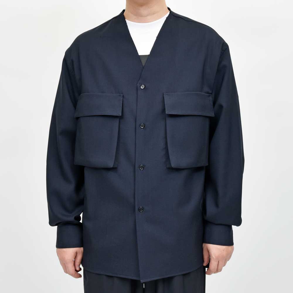 MARNI(マルニ) ウールトロピカルノーカラーシャツ CUMU0369A1 TW839