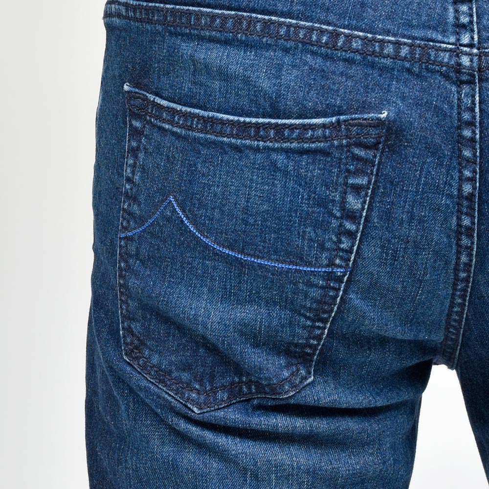 JACOB COHEN(ヤコブコーエン) SCOTTスコット PREMIUM EDITION ウォッシュドコットンストレッチキャロットフィットクロップドデニム 226-22583