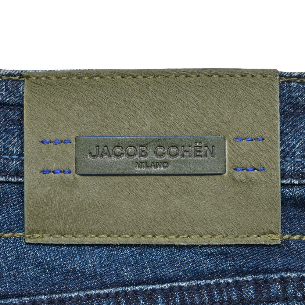 JACOB COHEN(ヤコブコーエン) SCOTTスコット PREMIUM EDITION ウォッシュドコットンストレッチキャロットフィットクロップドデニム 226-22583