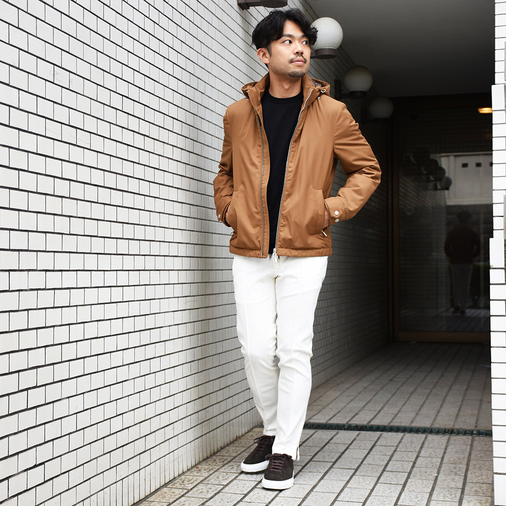 ジャブスアルキヴィオ / BR別注 giabs_GOLD ウォッシャブル ジャージー コンビ ノープリーツ 裾ZIPパンツ/MASACCIO/GYMBR/A3573