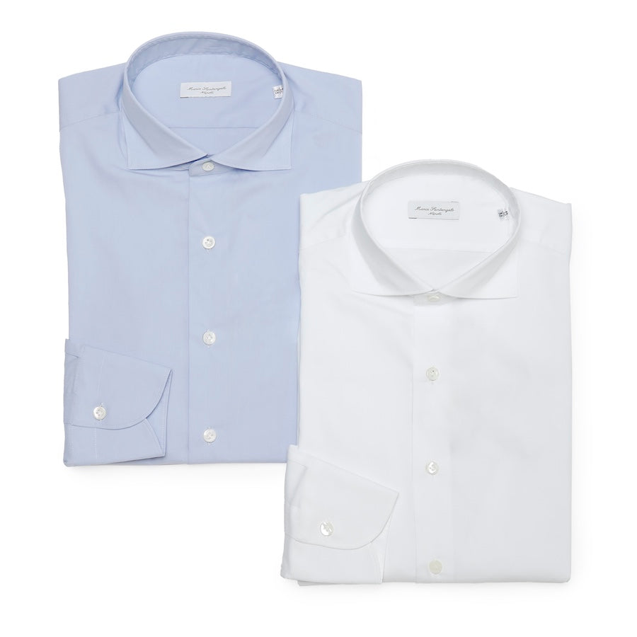 マリア・サンタンジェロ / ストレッチコットン ワイドカラー シャツ/MARCO/SLIM FIT/24/PR