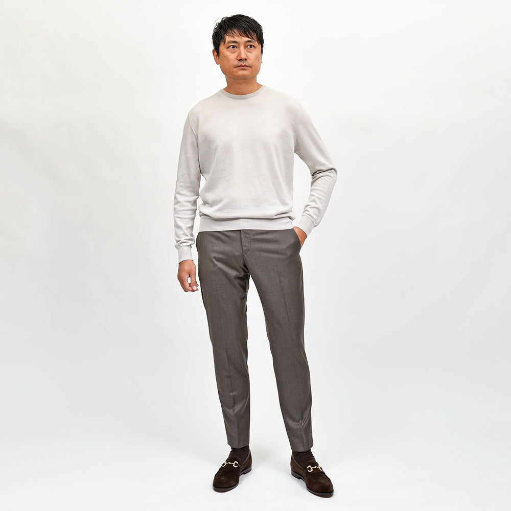 PT TORINO(ピーティー トリノ) ヴァージンウール サキソニー ノープリーツパンツ REBEL FIT/VS09