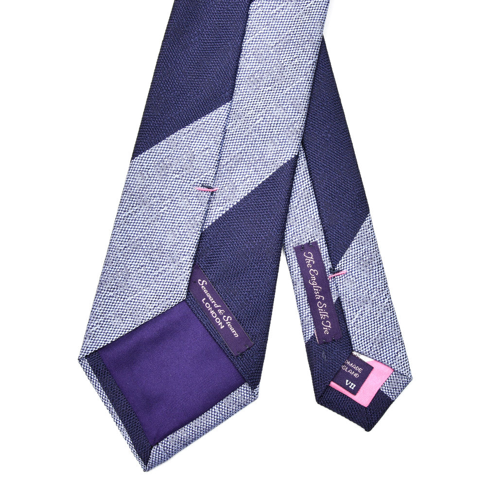 Seaward & Stearn(シーワード & スターン) シルクメランジブロックストライプタイ 18252201231