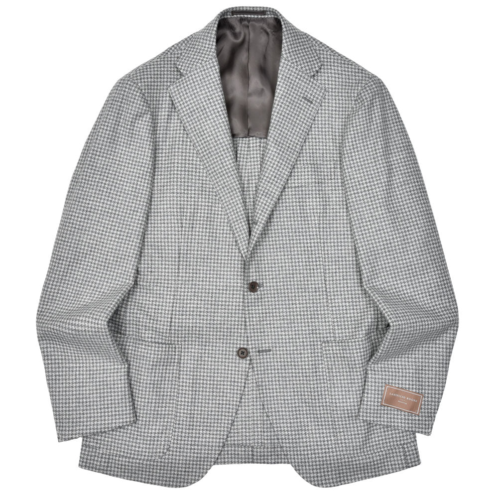 guji(グジ)ウールカシミアハウンドトゥース3Bジャケット MADE BY RING JACKET / LANIFICIO ROGNA 17052201028