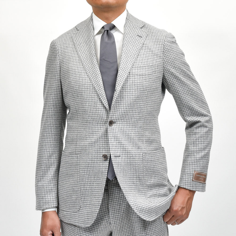 guji(グジ)ウールカシミアハウンドトゥース3Bジャケット MADE BY RING JACKET / LANIFICIO ROGNA 17052201028