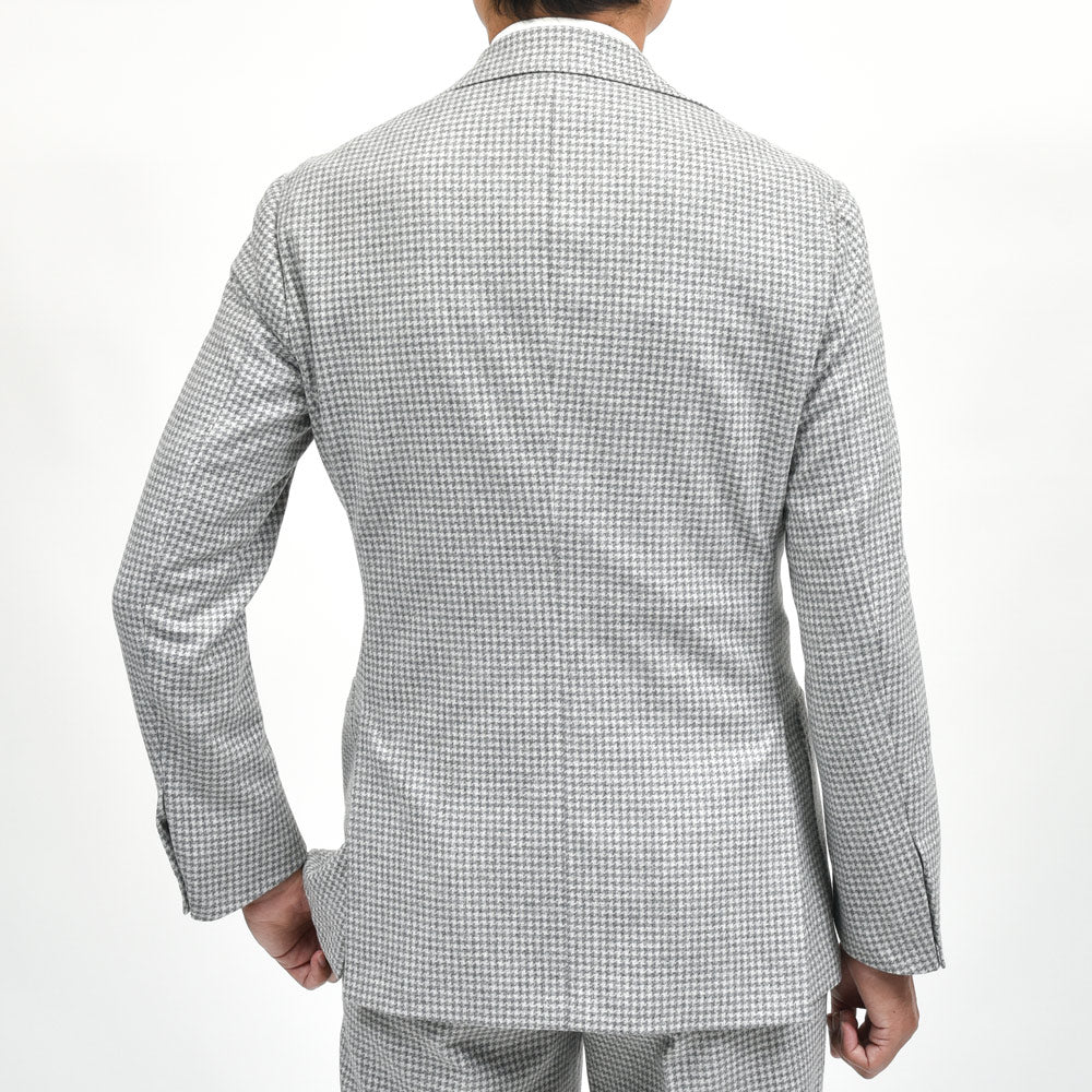 guji(グジ)ウールカシミアハウンドトゥース3Bジャケット MADE BY RING JACKET / LANIFICIO ROGNA 17052201028