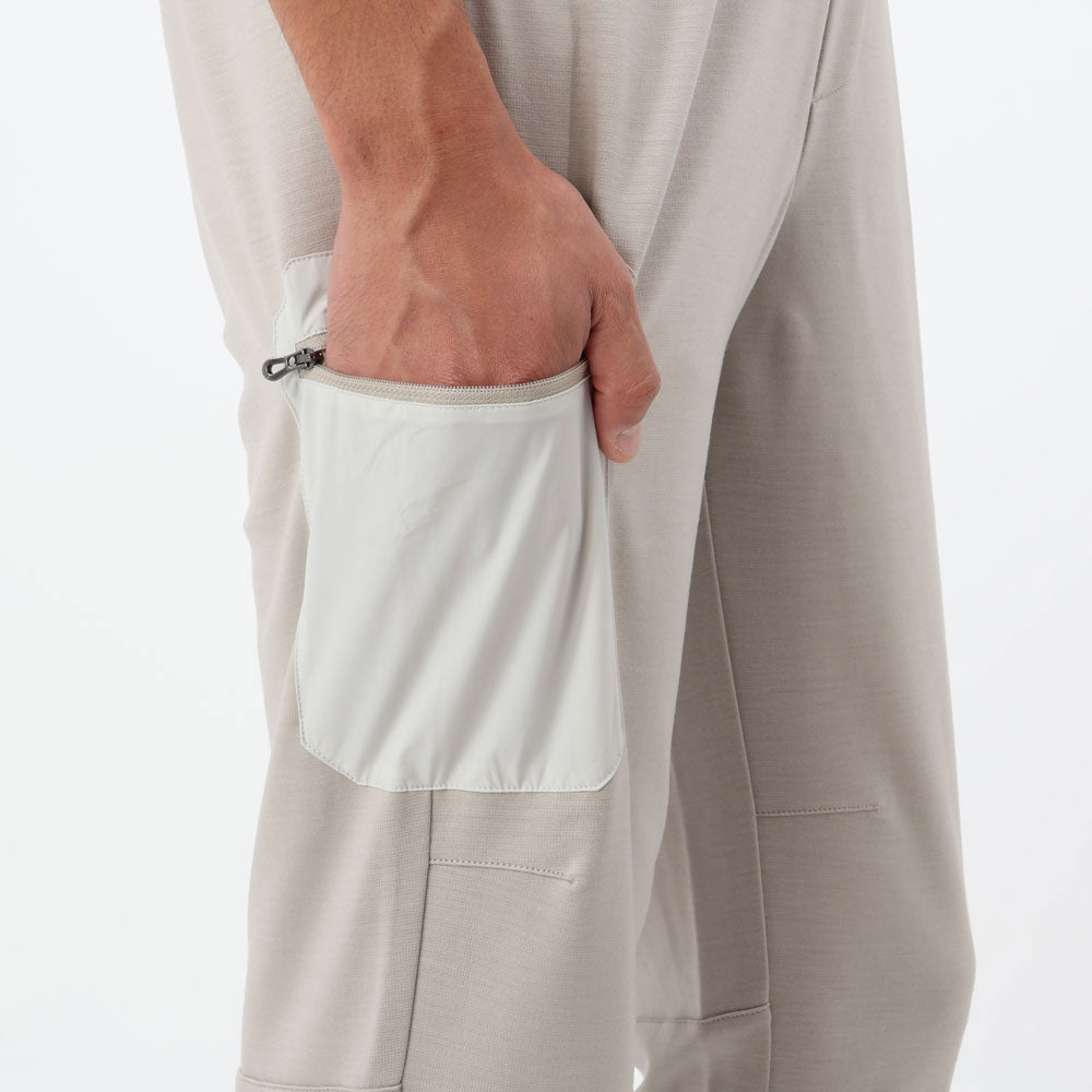シーズ / サイドポケット付き ウールジャージー DRAWSTRING PANT/PT056 TJ186/DRIFTWOOD