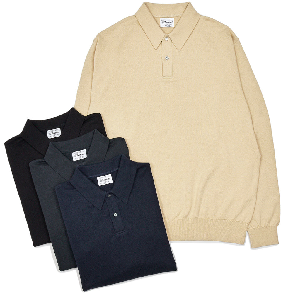 Yonetomi(ヨネトミ) LIGHT WAVE COTTON KNIT POLO ウェーブコットン ニットポロ
