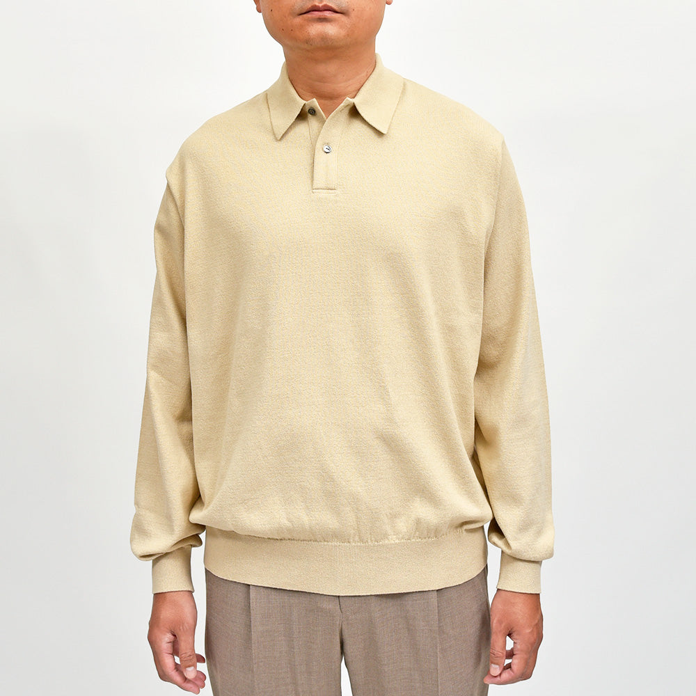 Yonetomi(ヨネトミ) LIGHT WAVE COTTON KNIT POLO ウェーブコットン ニットポロ