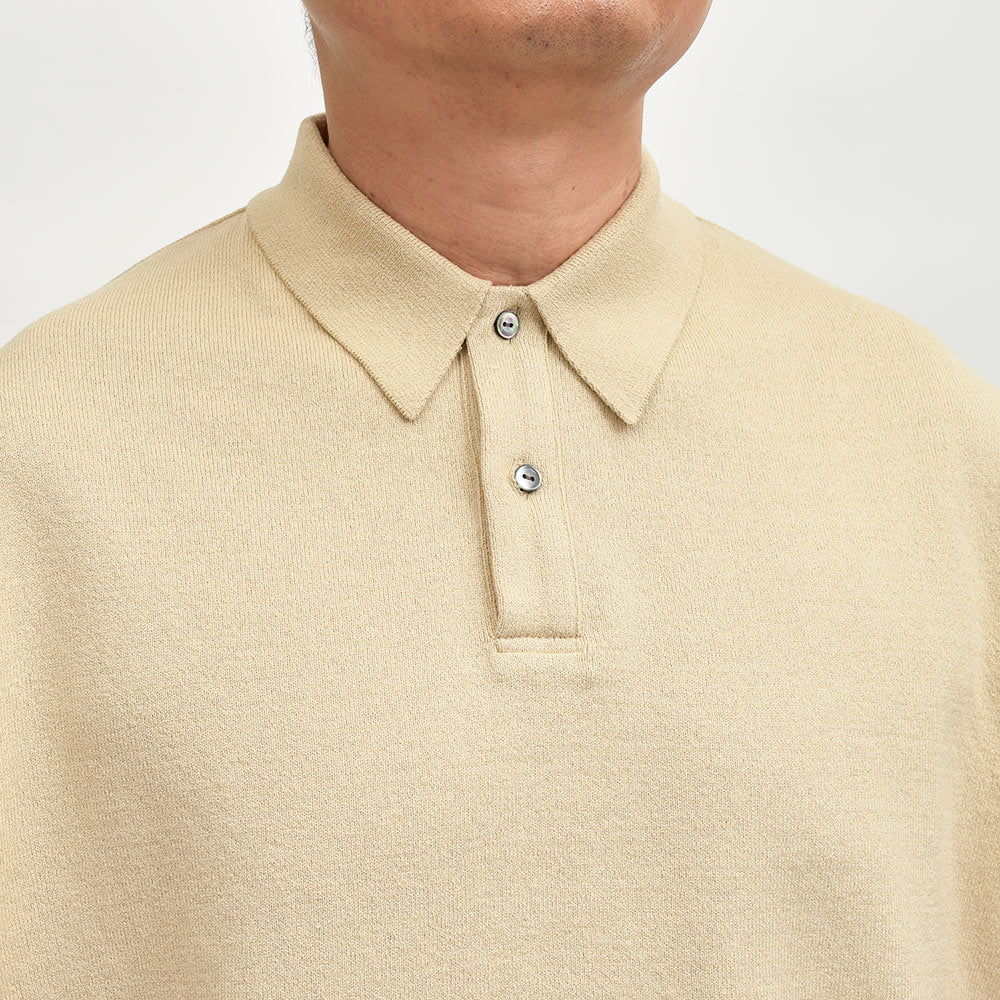Yonetomi(ヨネトミ) LIGHT WAVE COTTON KNIT POLO ウェーブコットン ニットポロ