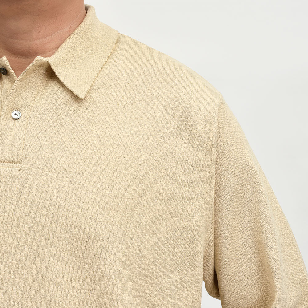 Yonetomi(ヨネトミ) LIGHT WAVE COTTON KNIT POLO ウェーブコットン ニットポロ