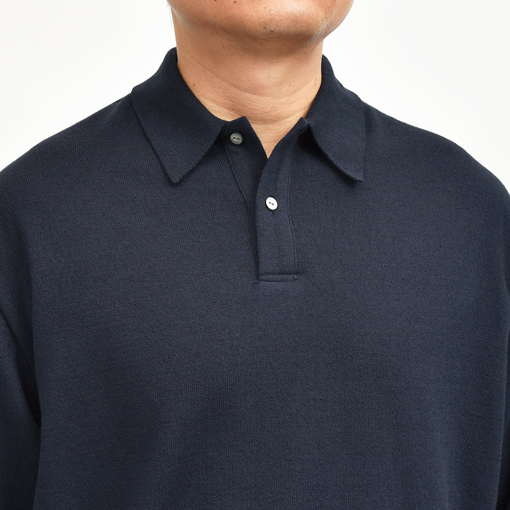 Yonetomi(ヨネトミ) LIGHT WAVE COTTON KNIT POLO ウェーブコットン ニットポロ