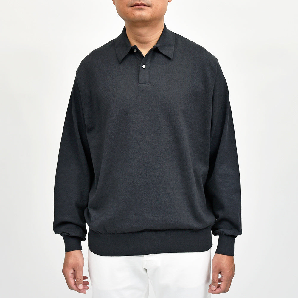 Yonetomi(ヨネトミ) LIGHT WAVE COTTON KNIT POLO ウェーブコットン ニットポロ