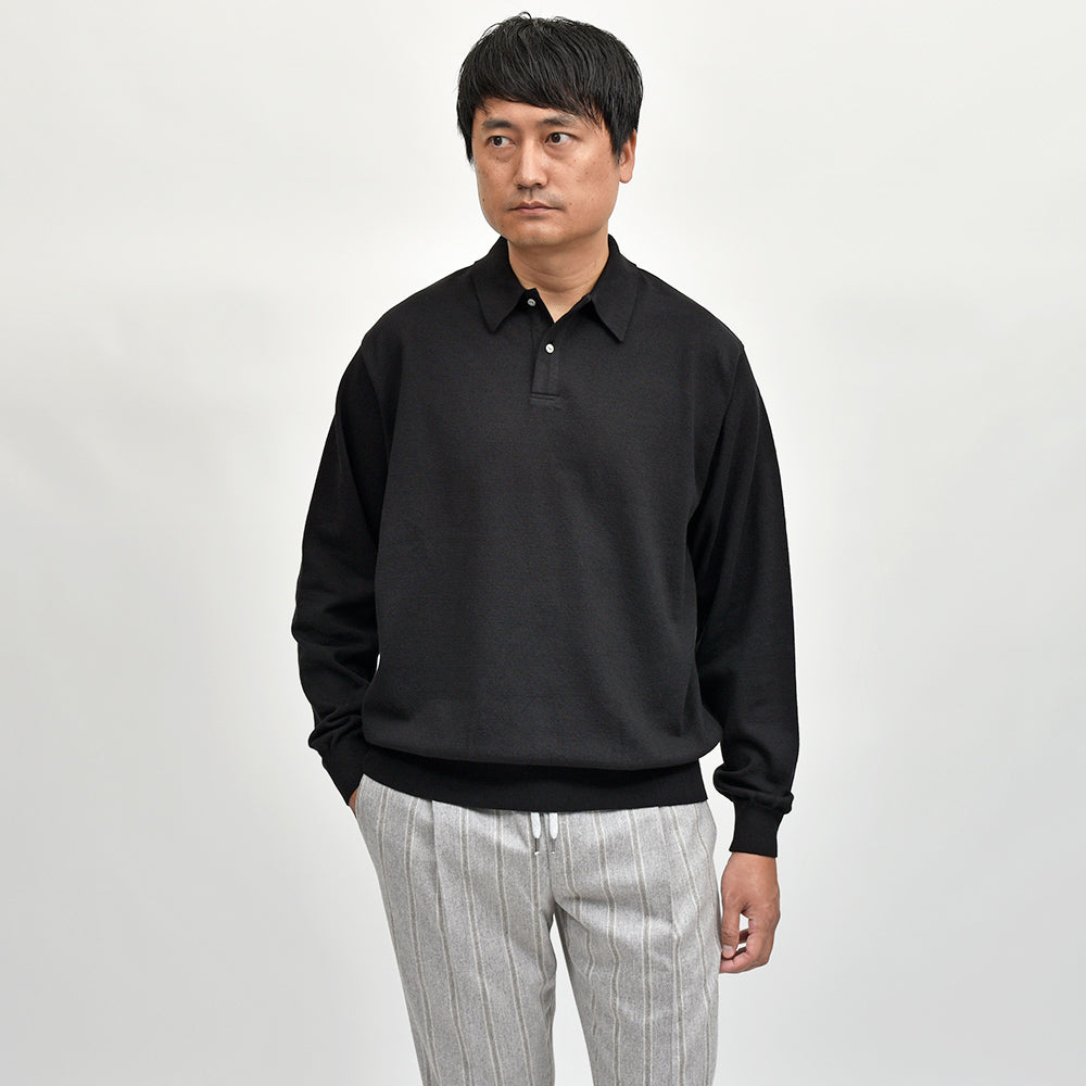 Yonetomi(ヨネトミ) LIGHT WAVE COTTON KNIT POLO ウェーブコットン ニットポロ