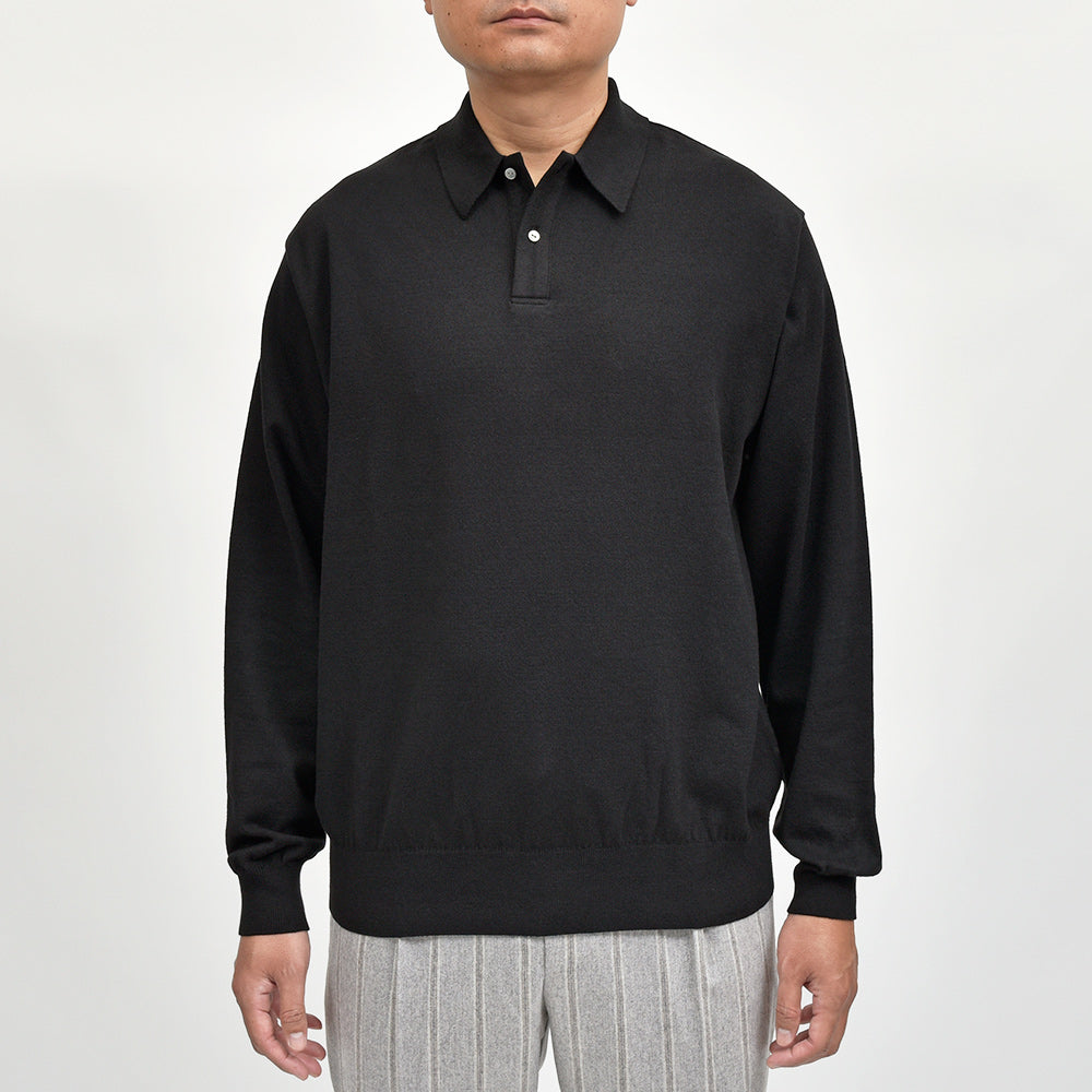 Yonetomi(ヨネトミ) LIGHT WAVE COTTON KNIT POLO ウェーブコットン ニットポロ