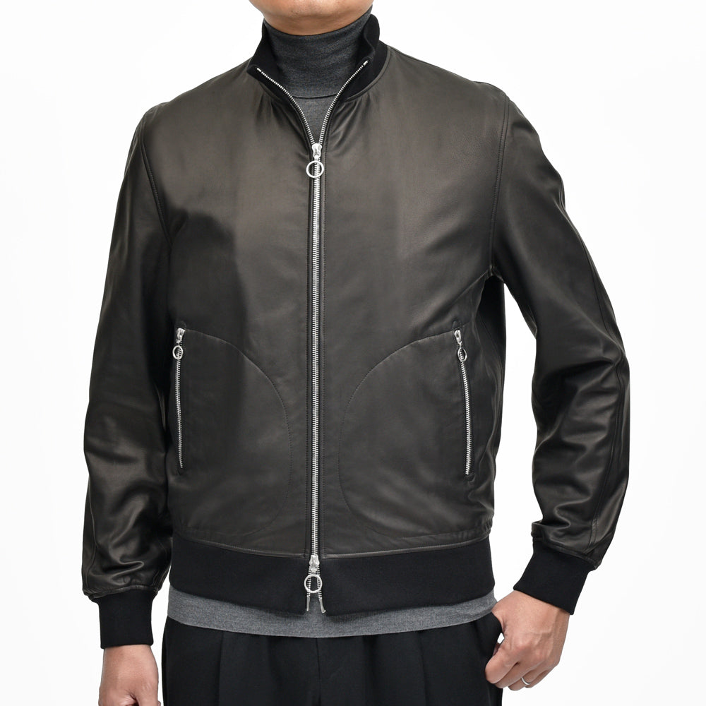 SERAPHIN(セラファン) BLOUSON506 ラムレザーリブスタンドカラーブルゾン 210-00 14252007025