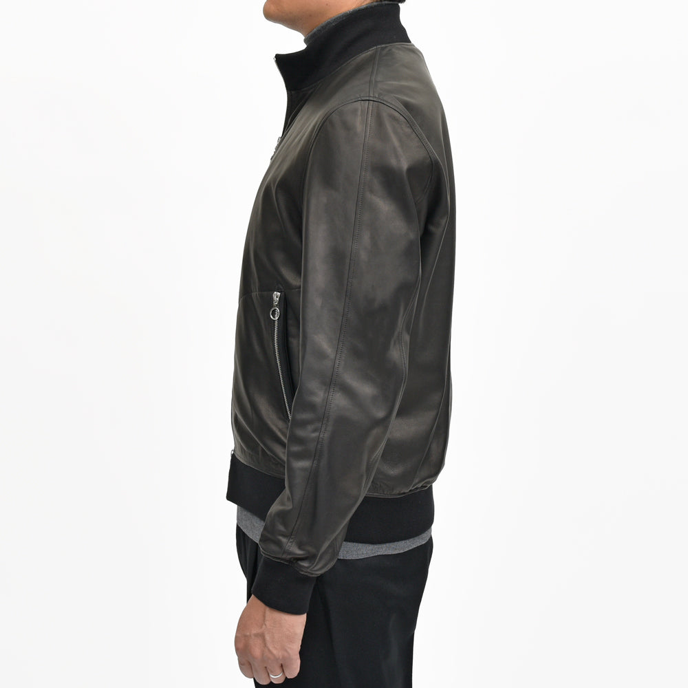SERAPHIN(セラファン) BLOUSON506 ラムレザーリブスタンドカラーブルゾン 210-00 14252007025