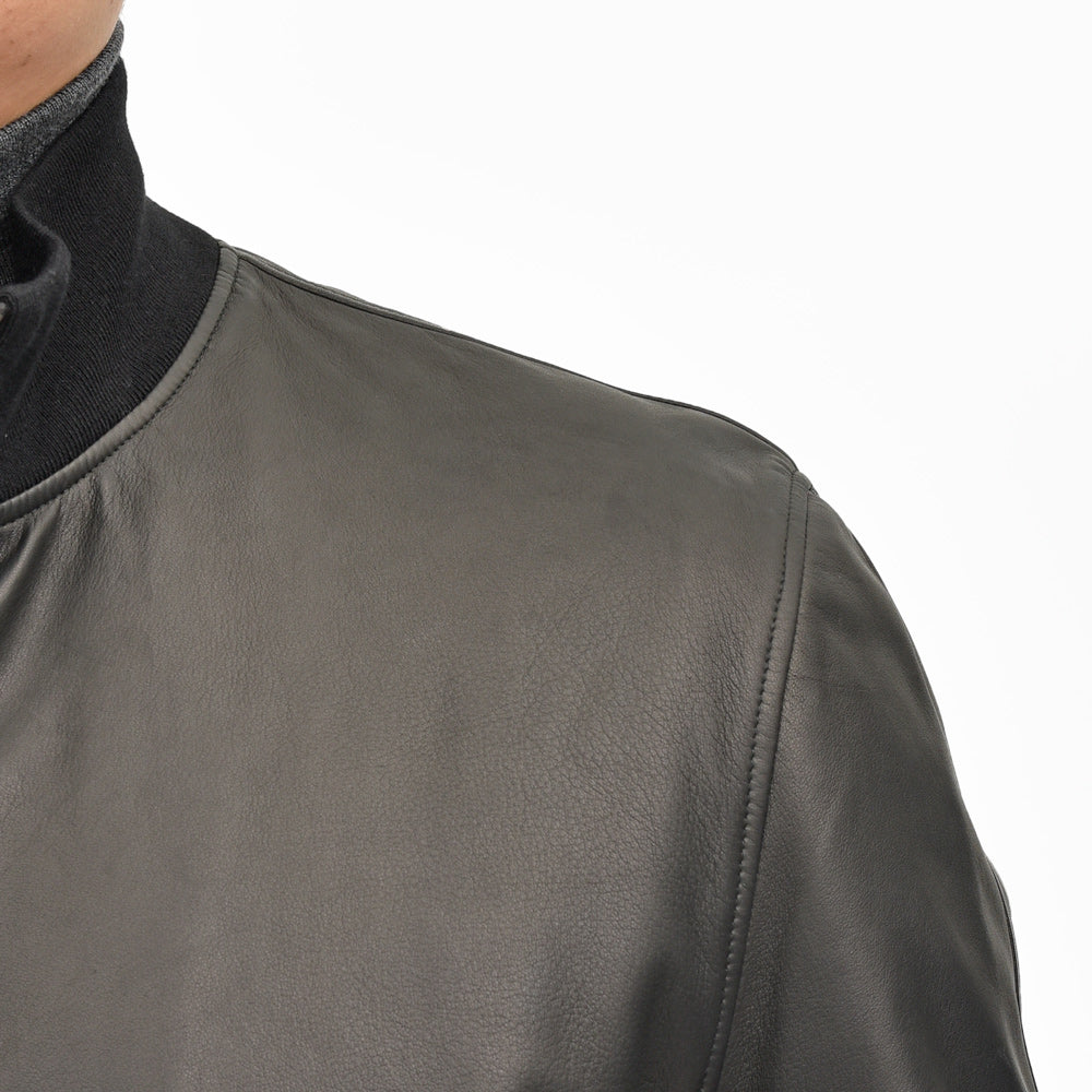 SERAPHIN(セラファン) BLOUSON506 ラムレザーリブスタンドカラーブルゾン 210-00 14252007025