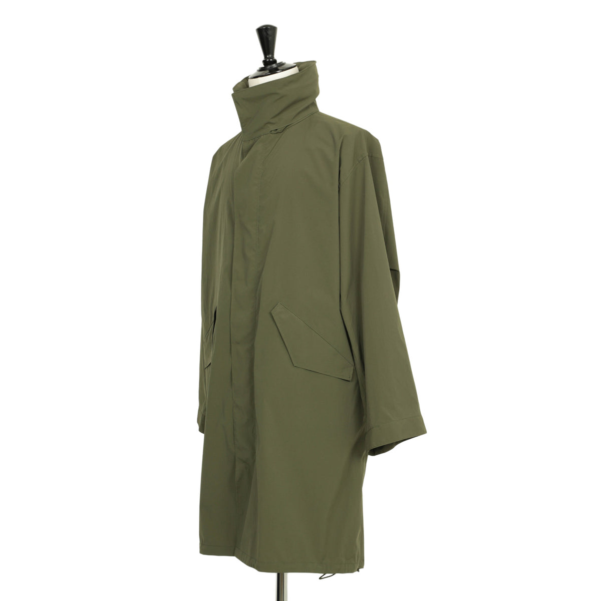エス / M-65型 ロング丈 モッズコート(フード収納可)フィッシュテール/25MCO-PTYP-325 DARK OLIVE グリーン