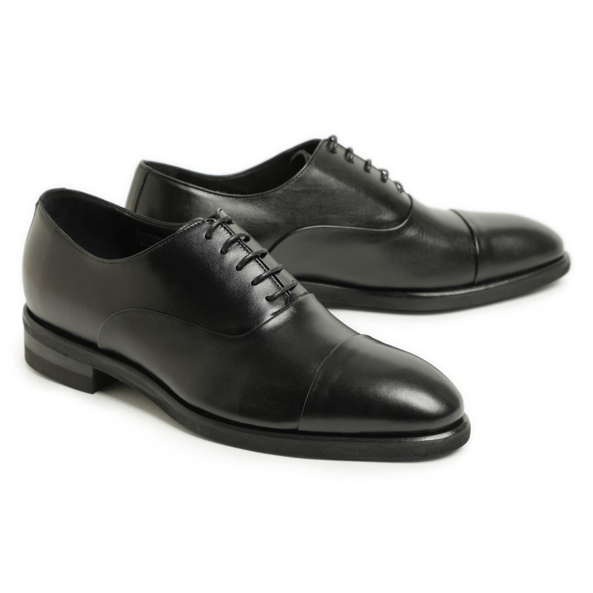カルツォレリア トスカーナ / レザー ストレートチップ キャップトゥ 軽量 内羽根 シューズ(EXTRA LIGHTソール)/LACES EXL ブラック
