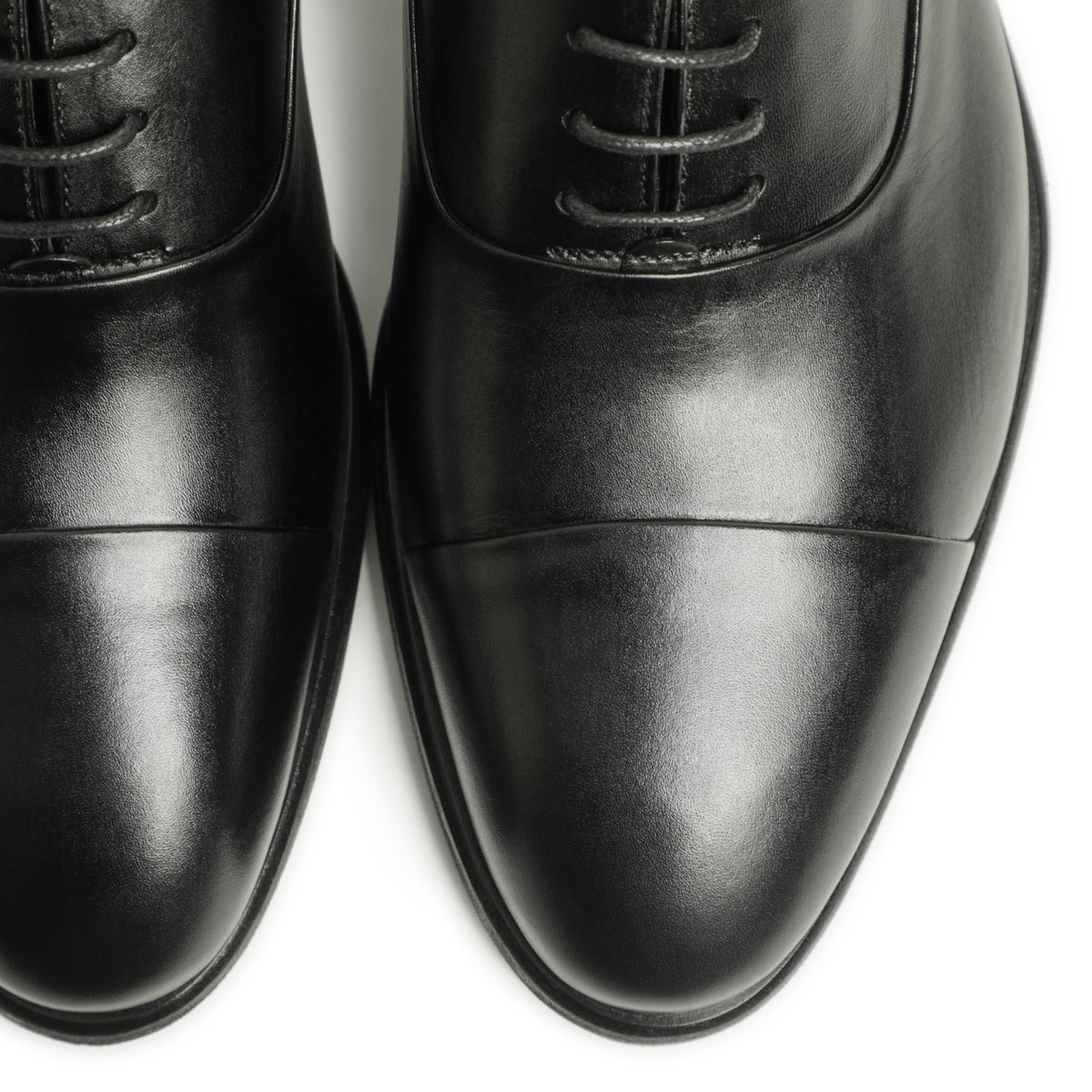 カルツォレリア トスカーナ / レザー ストレートチップ キャップトゥ 軽量 内羽根 シューズ(EXTRA LIGHTソール)/LACES EXL ブラック